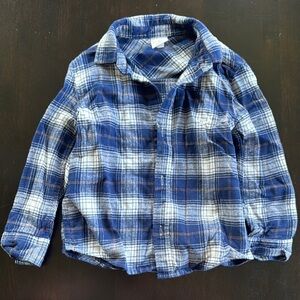 Jumping Beans Blue and White Checkered Button Down Shirt